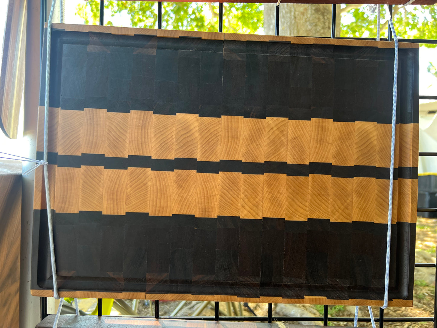 Black and White Asymmetrical End Grain Pattern