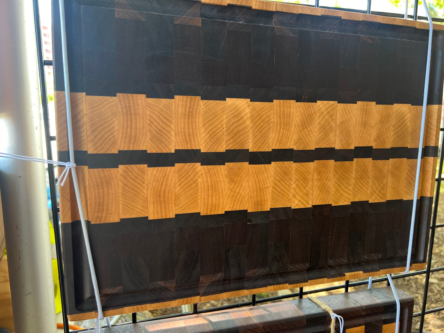 Black and White Asymmetrical End Grain Pattern