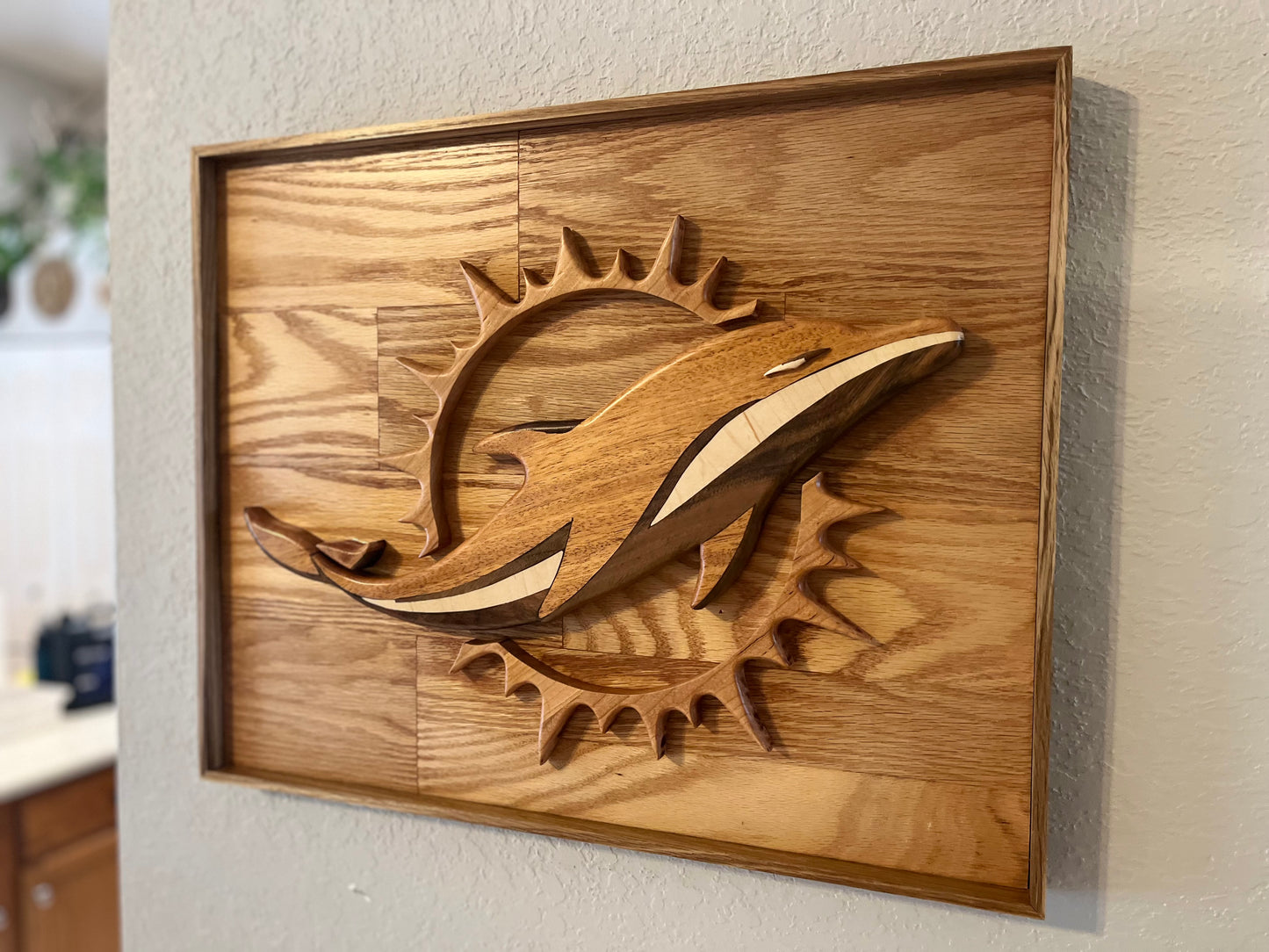 Team Logo Wooden Sign 3D Hand crafted