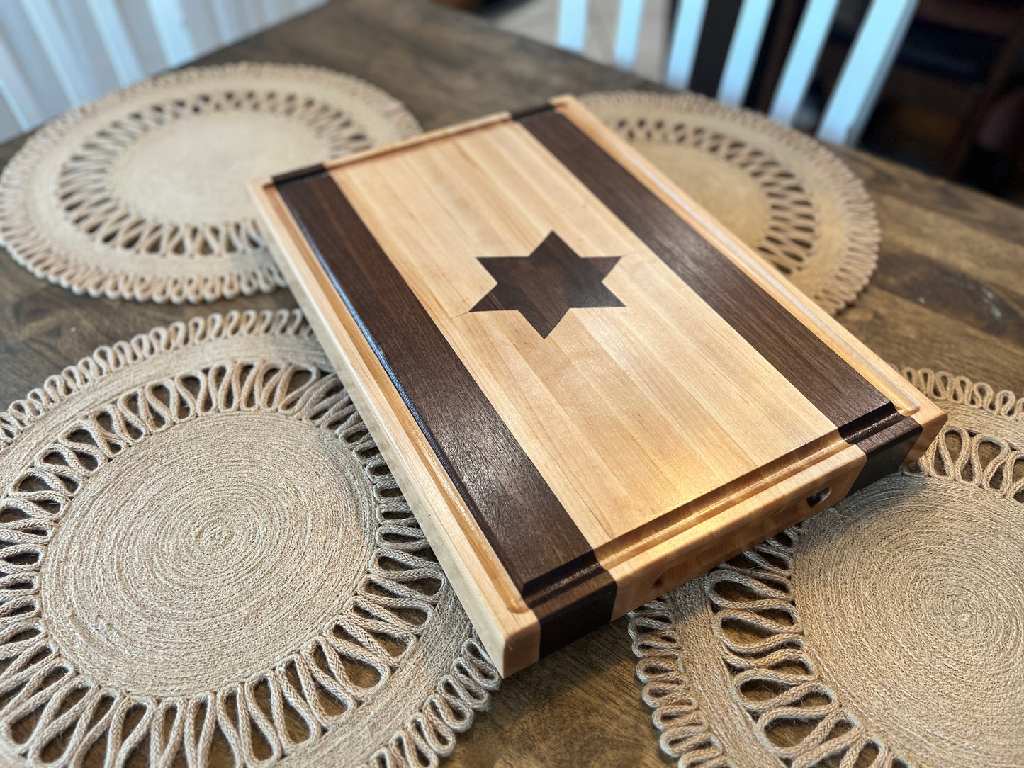 Israeli Flag Cutting Board (Edge Grain)