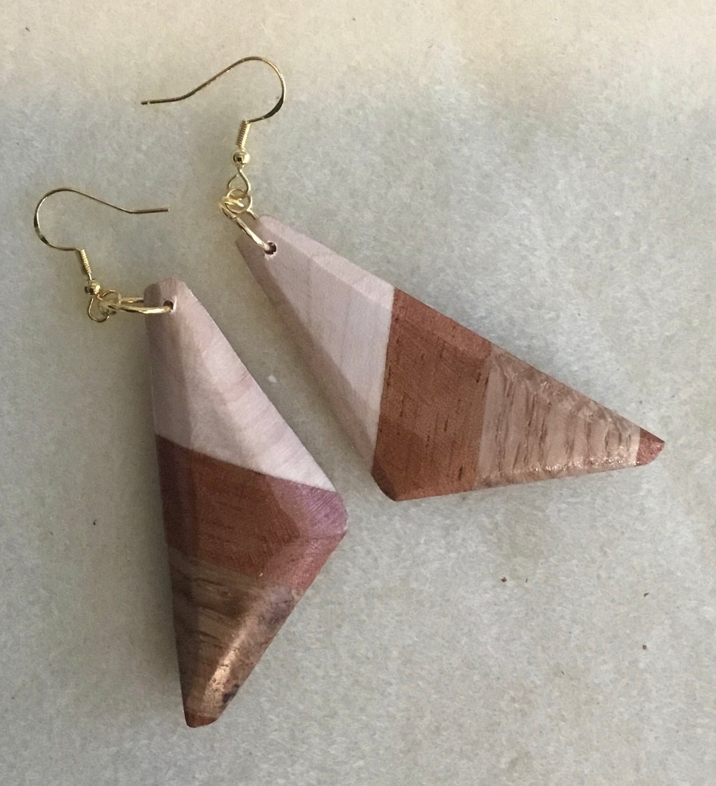Maple, cherry and white oat earrings