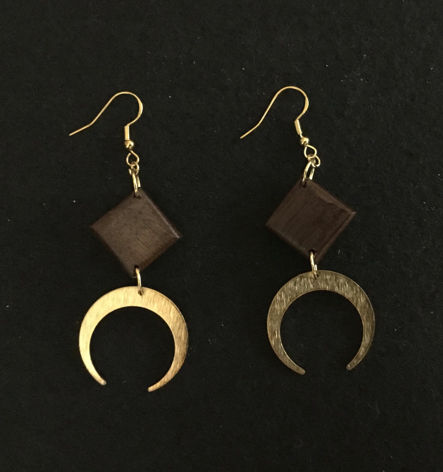 Wood diamonds over the moon