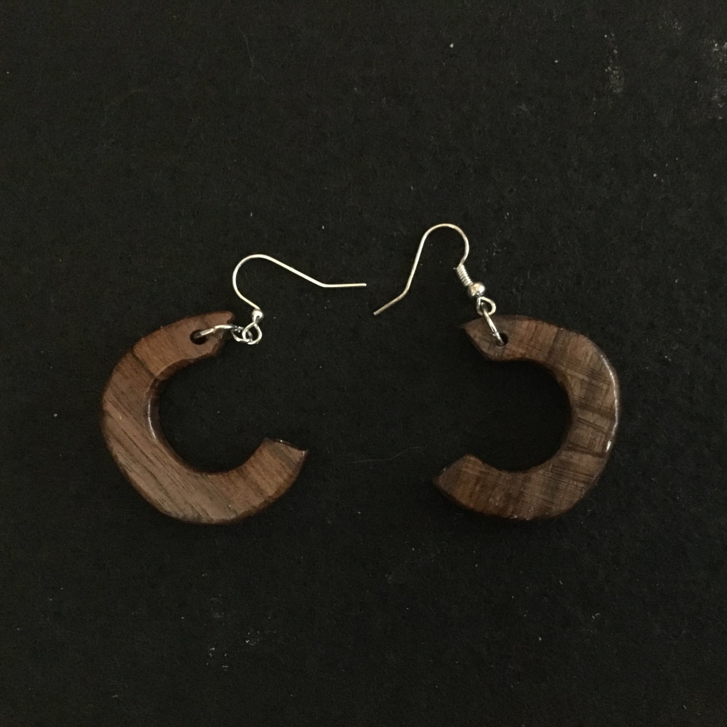 Walnut hanging hoops