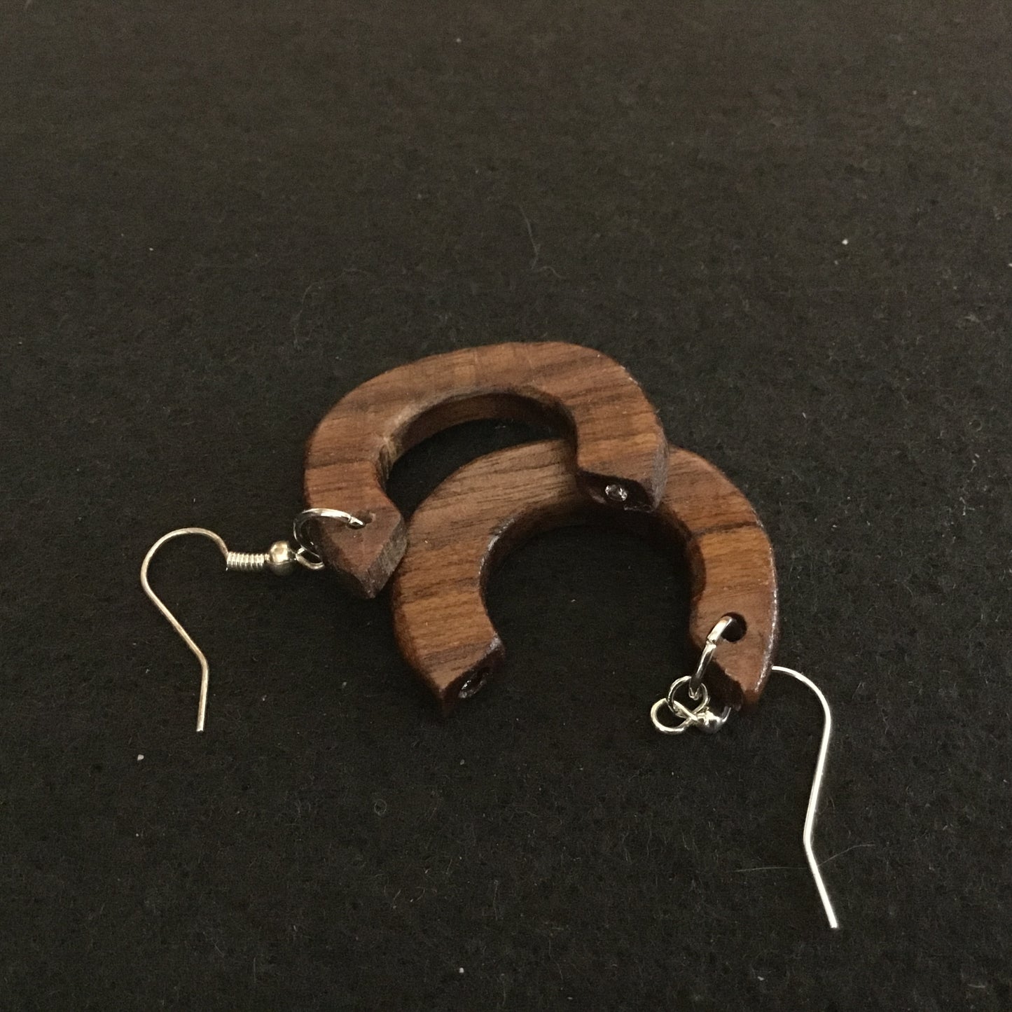 Walnut hanging hoops