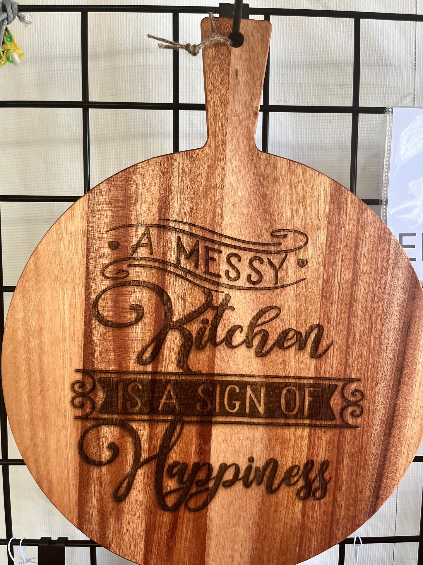 Funny Engraved Cutting and Charcuterie Boards - Round with Handle