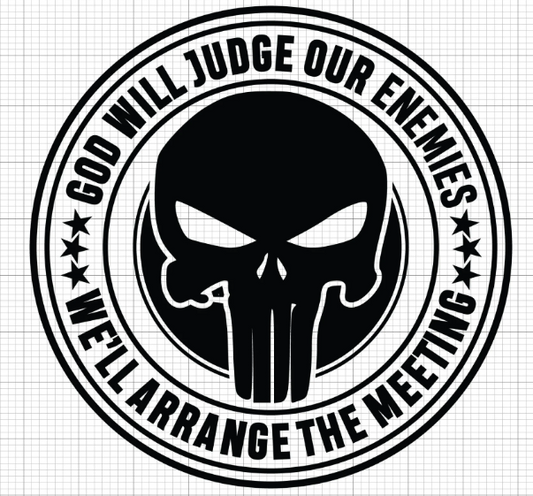 God Will Judge Our Enemies Sticker