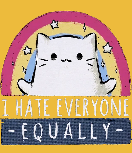 I Hate Everyone Equally Ver 1 Sticker