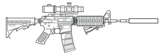 Rifle Silhouette Ver 5 Sticker