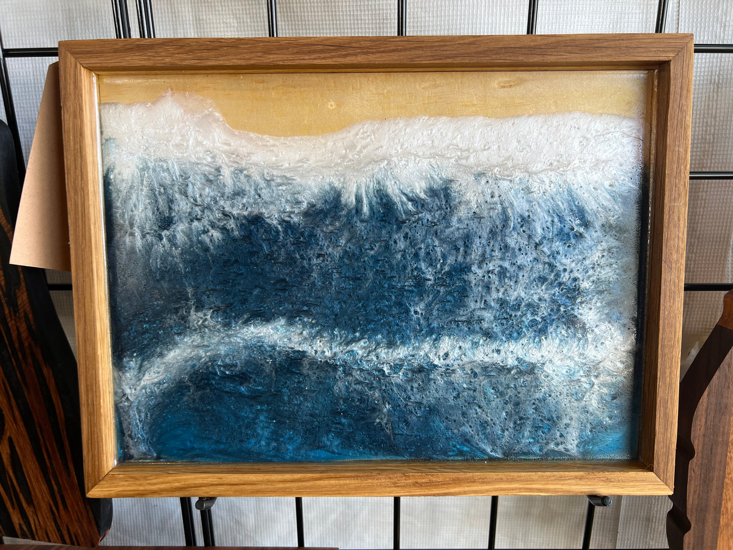 Ocean Waves Resin Art Serving Tray