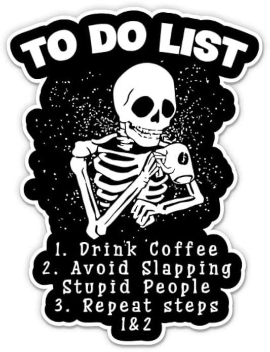 To Do List - Skeleton (Sticker/Decal)