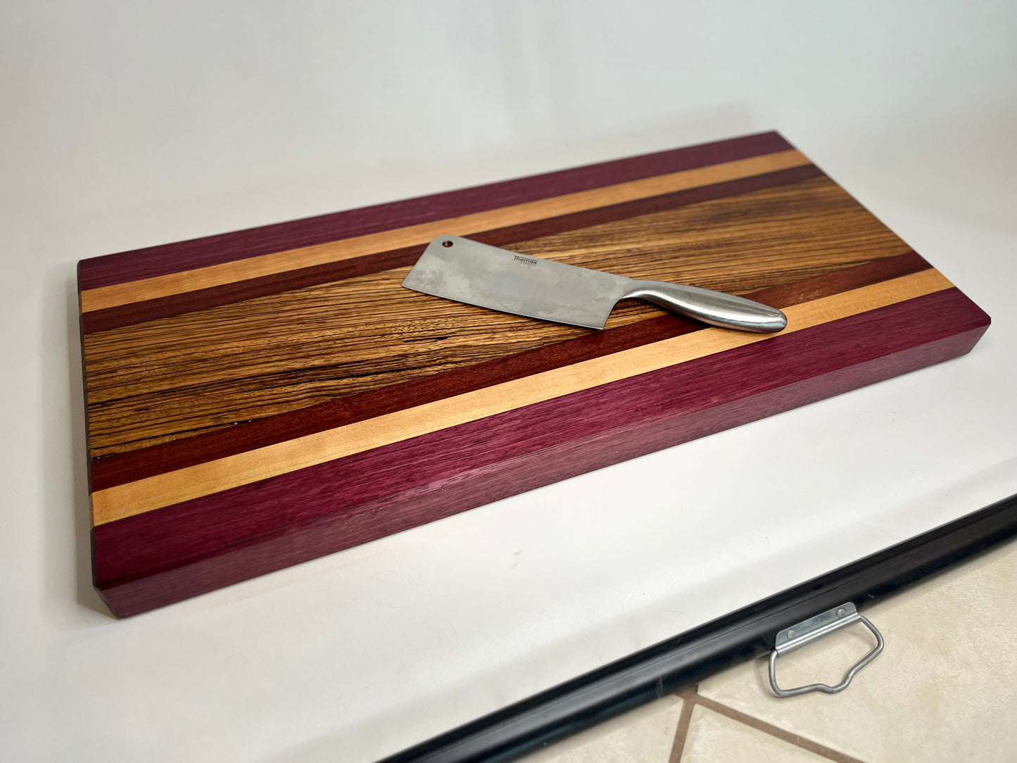 Extra Long Cutting Board with Zebrawood