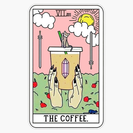 Coffee Tarot Card (Sticker/Decal)