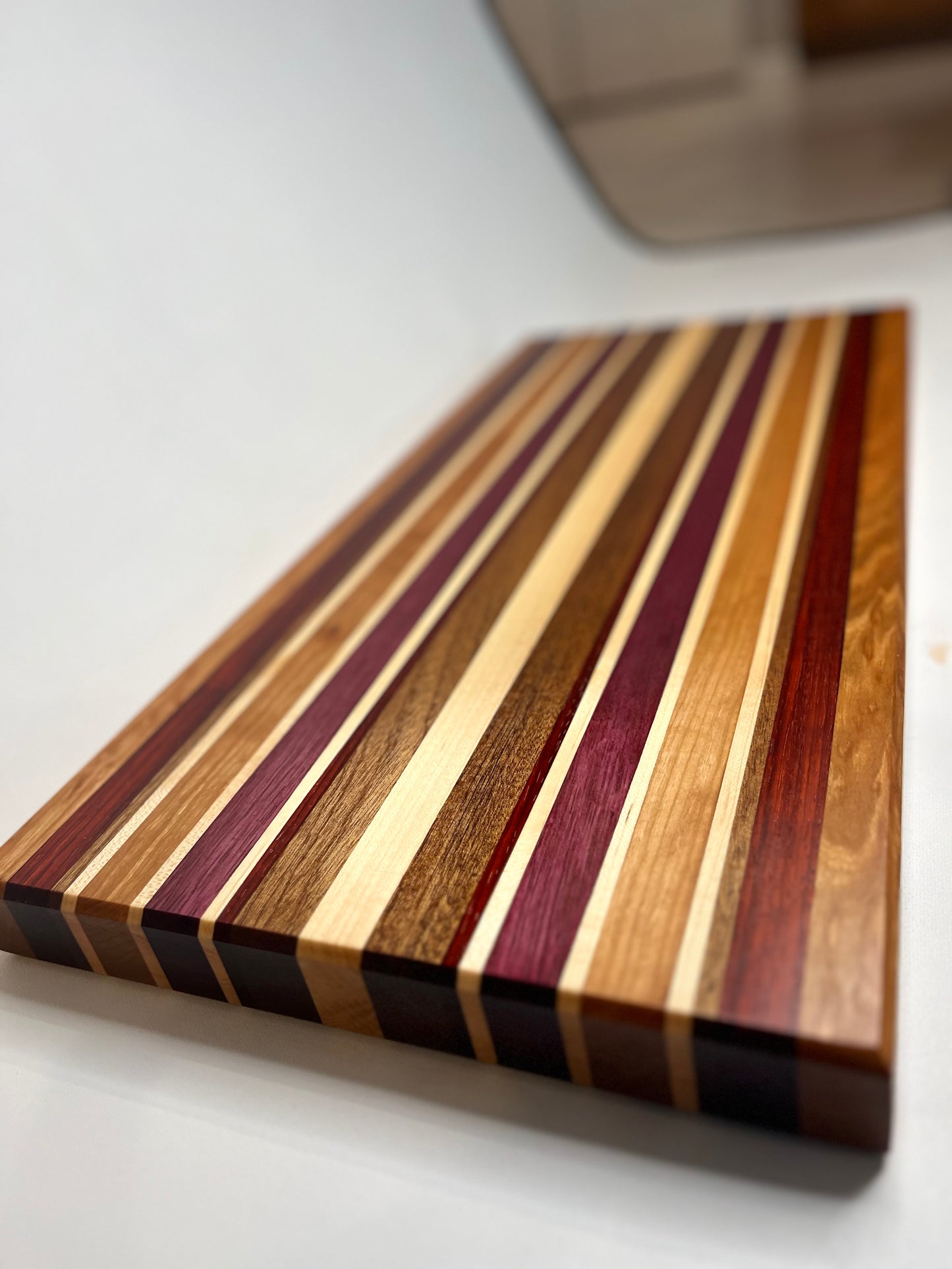 Striped Extra Long Cutting Board Edge Grain