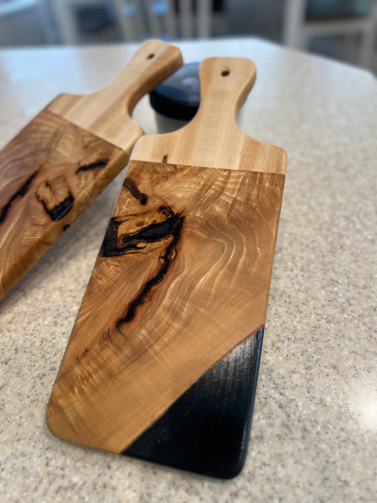 White Ash Burl and Epoxy Charcuterie and Cheese Board