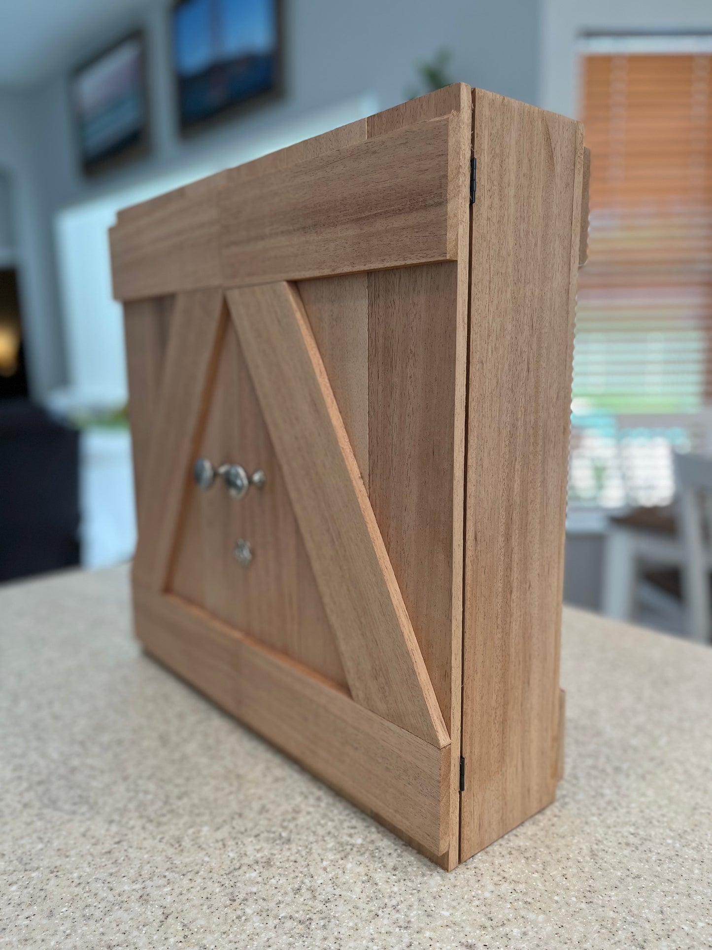 Dartboard Cabinet with Darts for Outdoor or Gameroom Fun