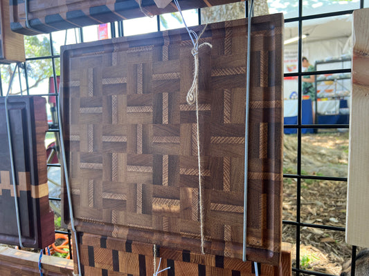 Flipped and Stacked End Grain Cutting Board