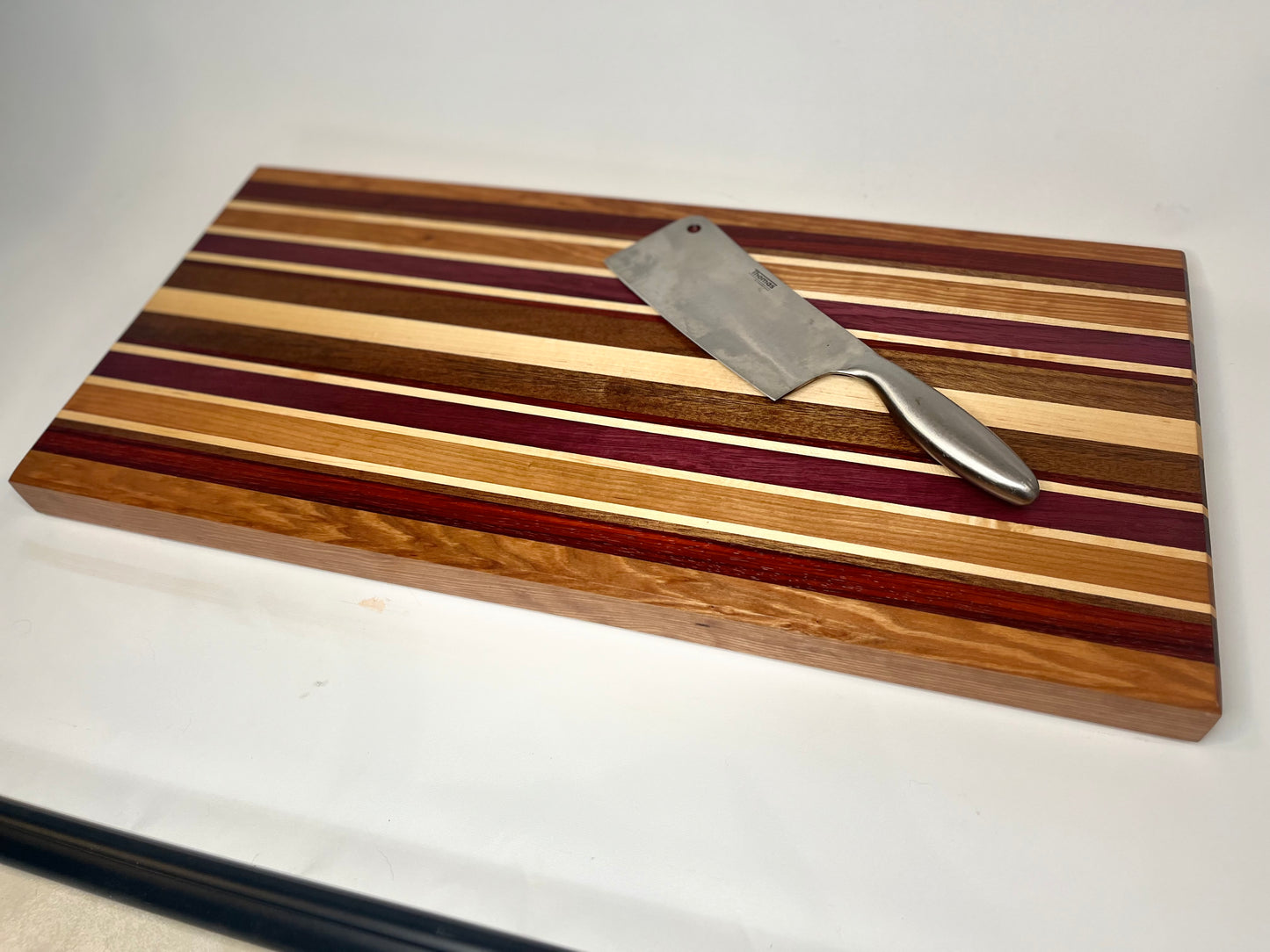 Striped Extra Long Cutting Board Edge Grain