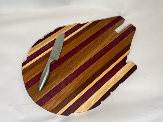 Millenium Falcon Cutting Board Edge Grain