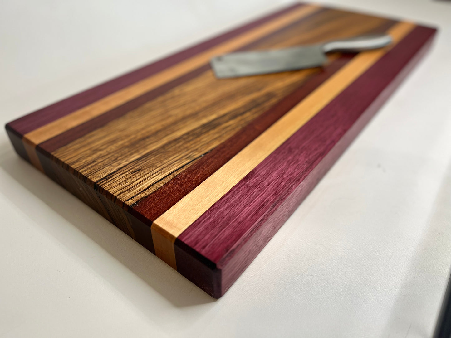 Extra Long Cutting Board with Zebrawood