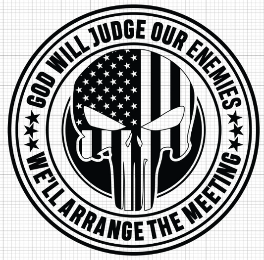 God Will Judge Our Enemies (Patriotic) Sticker