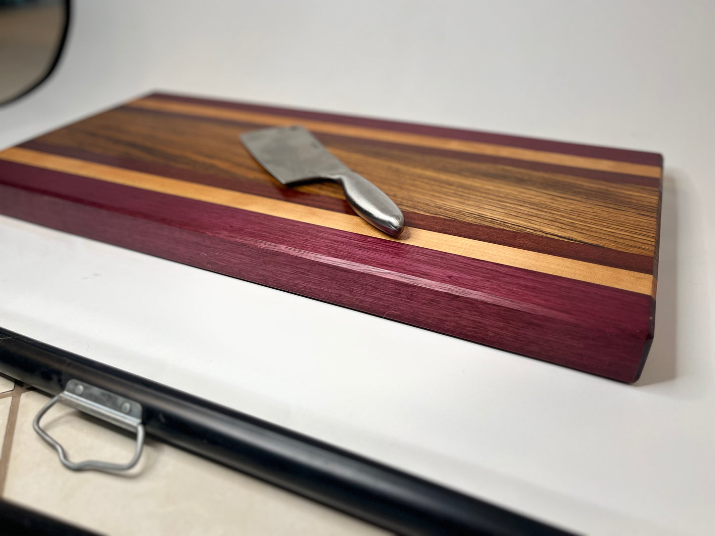 Extra Long Cutting Board with Zebrawood