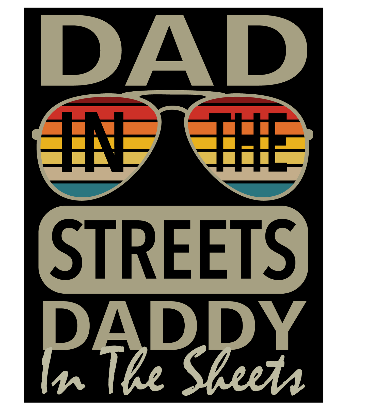 Daddy in the Sheets - Retro Sunglasses! (Sticker/Decal)