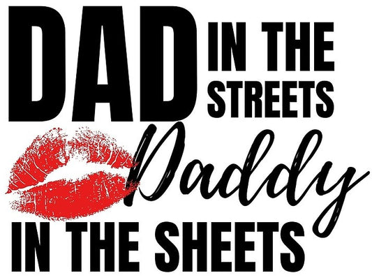Dad In The Streets Daddy In The Sheets - Lips (Sticker/Decal)