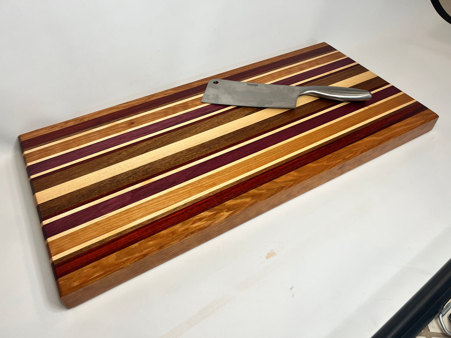 Striped Extra Long Cutting Board Edge Grain