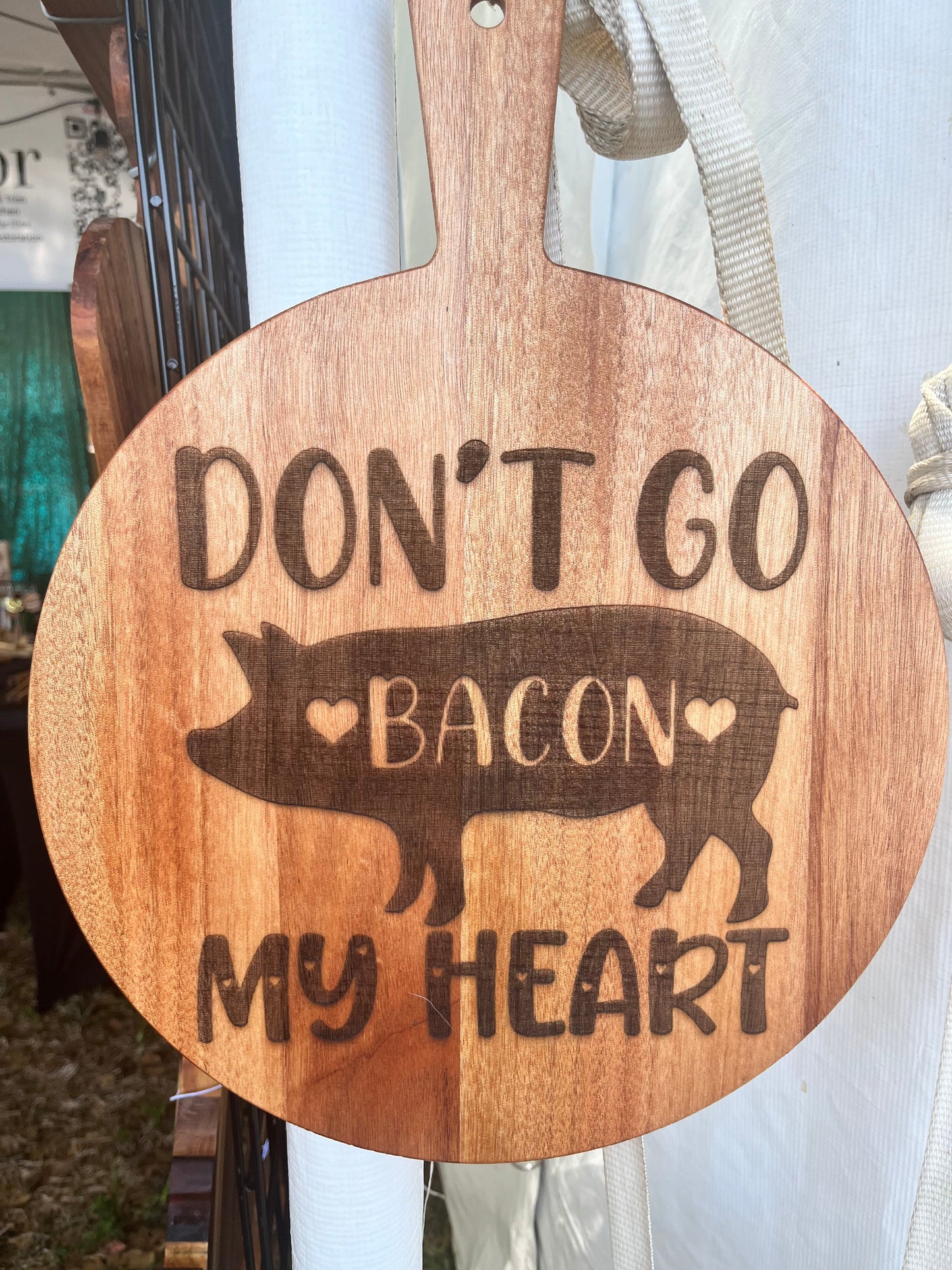 Funny Engraved Cutting and Charcuterie Boards - Rectangle Curved with Handle