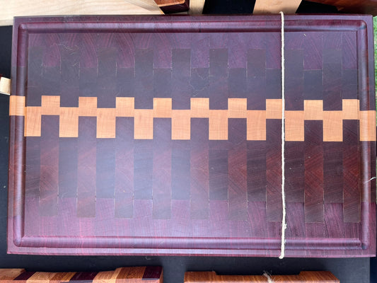 Zipper Pattern Cutting Board and Charcuterie Board
