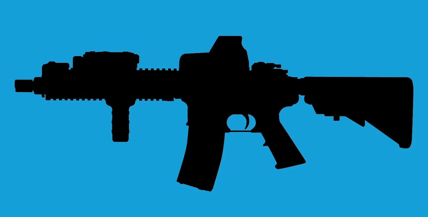 Rifle Silhouette Ver 4 Sticker