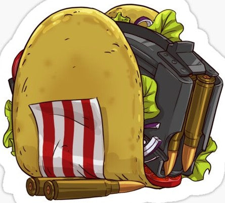 Tacos for 'Merica! (Sticker/Decal)