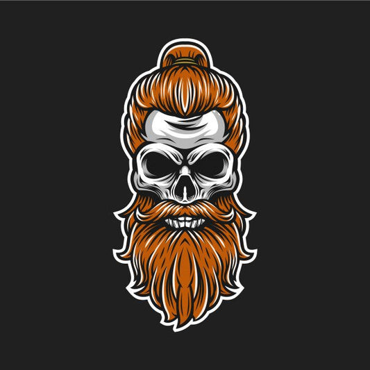 Skull & Beard Ver 3 Sticker