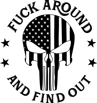 Punisher FAFO Patriotic Sticker