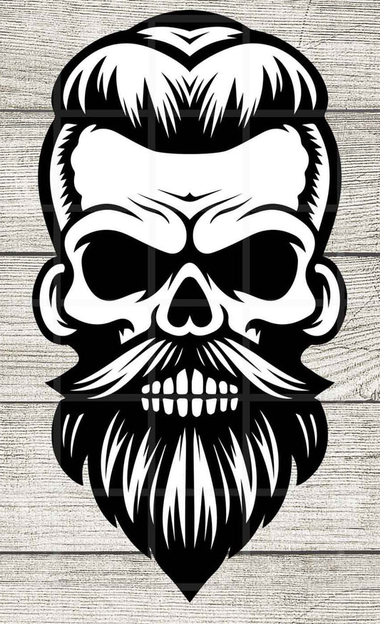 Skull & Beard Ver 10 Sticker